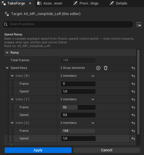 Speed Ramp options - three control points